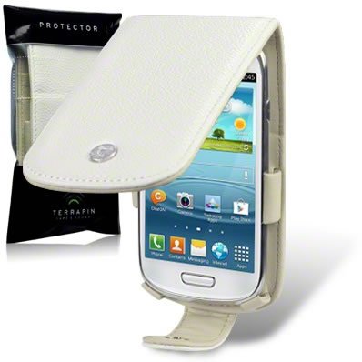 Samsung Galaxy S4 i9500 Leather Flip Case White