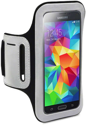 Samsung Galaxy S6 Reflective Armband Case - Black