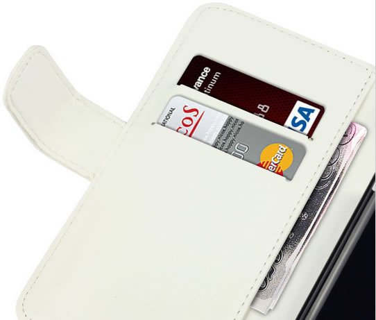 Samsung Galaxy S5 Wallet Case - White