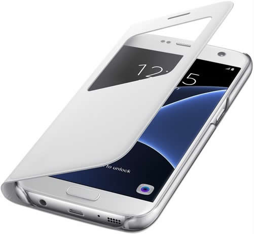 Samsung Galaxy S7 S-View Wallet Case White - EF-CG930PWE