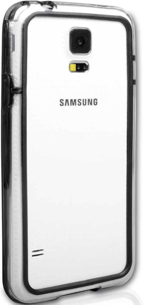Samsung Galaxy S5 Gel Bumper Cover Clear / Black