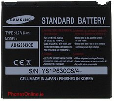 Samsung U600 AB423643CE Genuine Battery