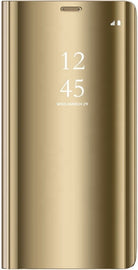Huawei P Smart Pro Clear View Wallet Case - Gold