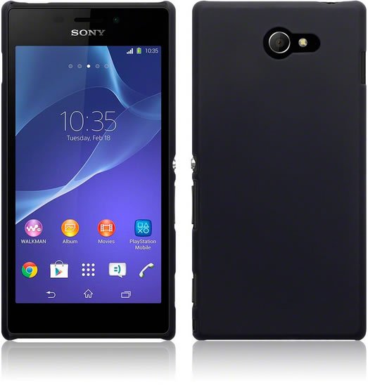 Sony Xperia M2 Armour Back Cover Case - Black