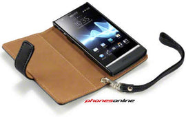 Sony Xperia P Wallet Case Black