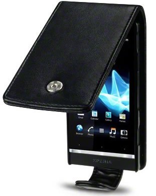 Sony Xperia U Flip Case Black