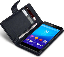 Load image into Gallery viewer, Sony Xperia Z3+ Wallet Case - Black