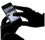 Load image into Gallery viewer, Touchscreen Smartphone Gloves Black