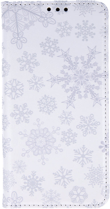 Apple iPhone 8 Wallet Flip Case Snowflake / Winter - White / Grey