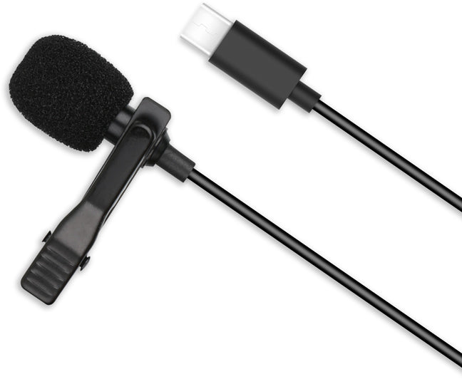 Wired Lavalier Microphone with USB-C Connection
